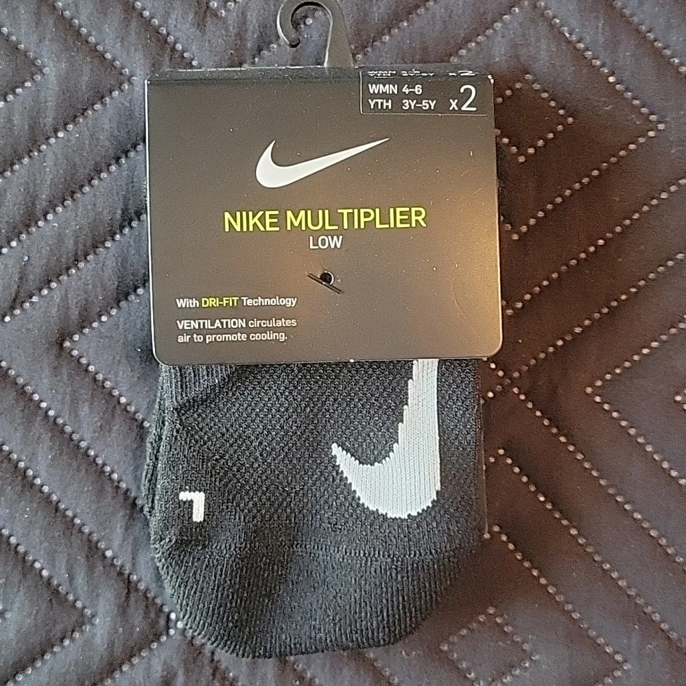Nike Multiplier Low Black and White Socks.